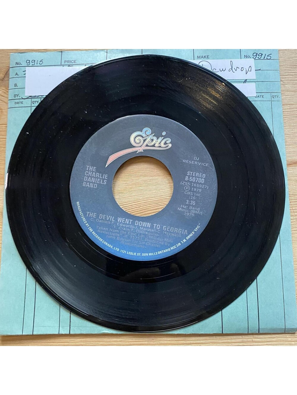 The Charlie Daniels Band - The Devil went Down to Georgia 45rpm VG+ R10